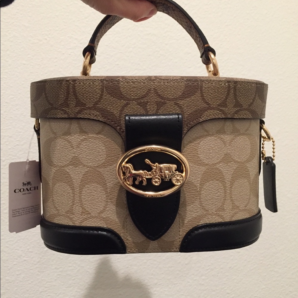 NWT COACH GEORGIE GEM CROSSBODY BLOCKED SIGNATURE